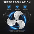 Simple Deluxe 20 Inch High Velocity 3 Speed, Black Wall Mount Fan, 2 Pack Black Metal