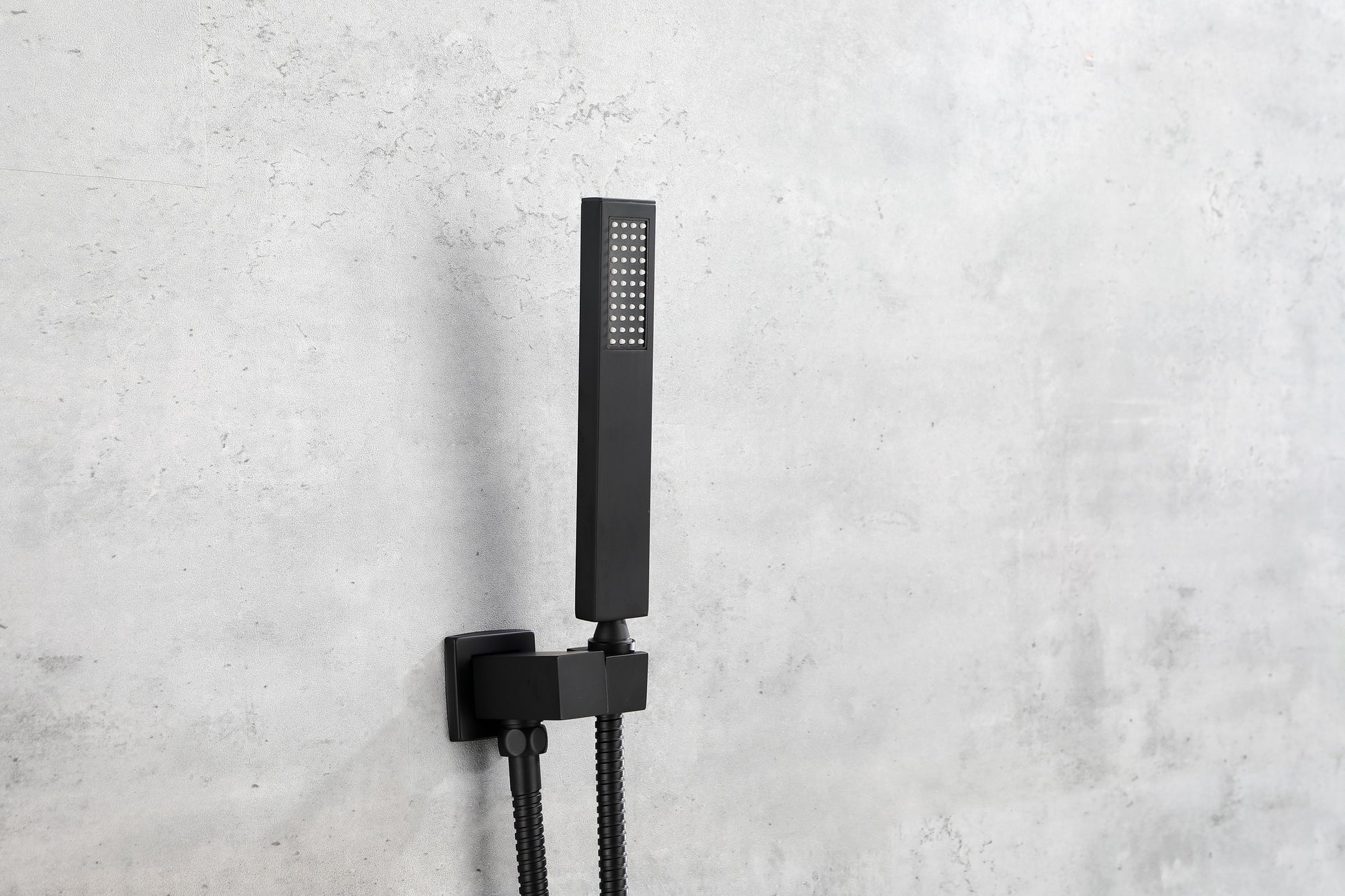 Shower System,Waterfall Rainfall Shower Head With Handheld, Shower Faucet Set For Bathroom Wall Mounted Matte Black Brass