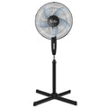 Simple Deluxe Oscillating 16 3 Adjustable Speed Pedestal Stand Fan For Indoor, Bedroom, Living Room, Home Office & College Dorm Use, 16 Inch, Black Black Metal