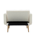 Coolmore Fashionable And Classic Style Chaise Lounge Chair Accent Chair For Living Room, Bedroom Teddy White White Teddy Foam Teddy