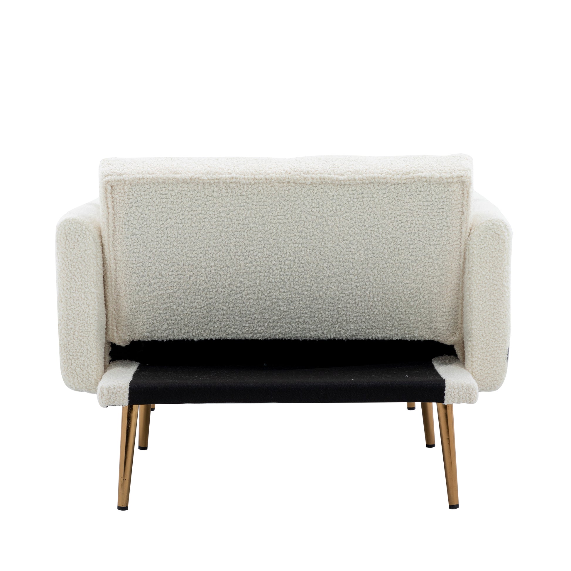 Coolmore Fashionable And Classic Style Chaise Lounge Chair Accent Chair For Living Room, Bedroom Teddy White White Teddy Foam Teddy