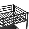 Metal Loft Bed Frame With Desk, No Box Spring Needed,Twin ,Black Twin Black Metal