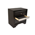Matrix Traditional Style King 4 Pc Storage Bedroom Set Made With Wood In Black Box Spring Not Required King Black Wood 4 Piece Set Bedroom Bed Included,Dresser Included,Mirror Included,Nightstand Included Traditional Solid Wood Mdf Tufted Wood