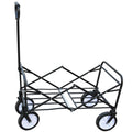 Folding Wagon Garden Shopping Beach Cart Black Black Steel