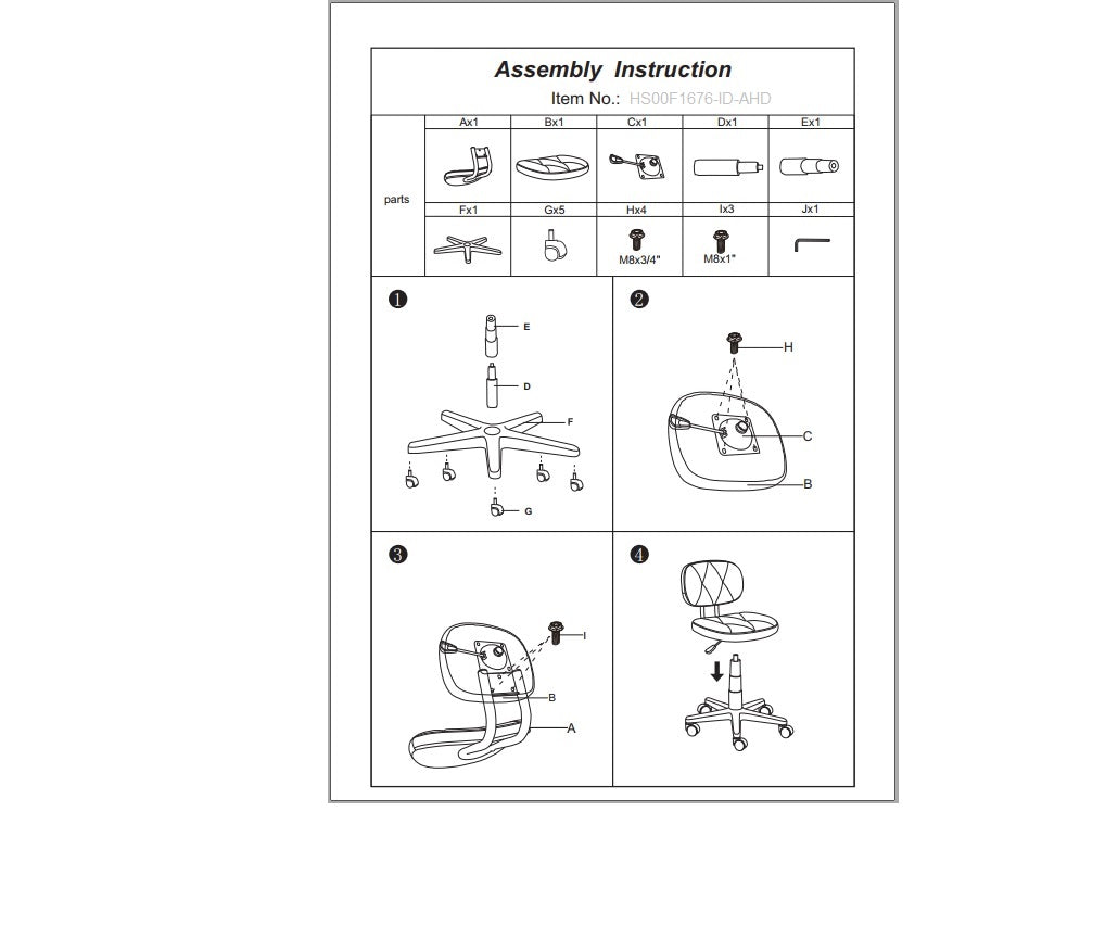 Modern 1Pc Office Chair Black Tufted Design Upholstered Chairs With Wheels Caster Black Office Foam Modern Tufted Back Adjustable Height Plastic