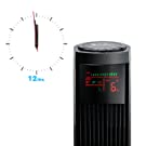 Simple Deluxe 36'' Electric Oscillating Tower Fan With Remote Controland Large Led Display, Great For Indoor, Bedroom And Home Office, Black Black Abs