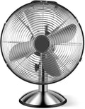 Simple Deluxe 12 Inch Stand Fan, Horizontal Ocillation 75 , 3 Settings Speeds, Low Noise, Quality Made Durable Fan, High Velocity, Heavy Duty Metal For Industrial, Commercial, Residential, Silver