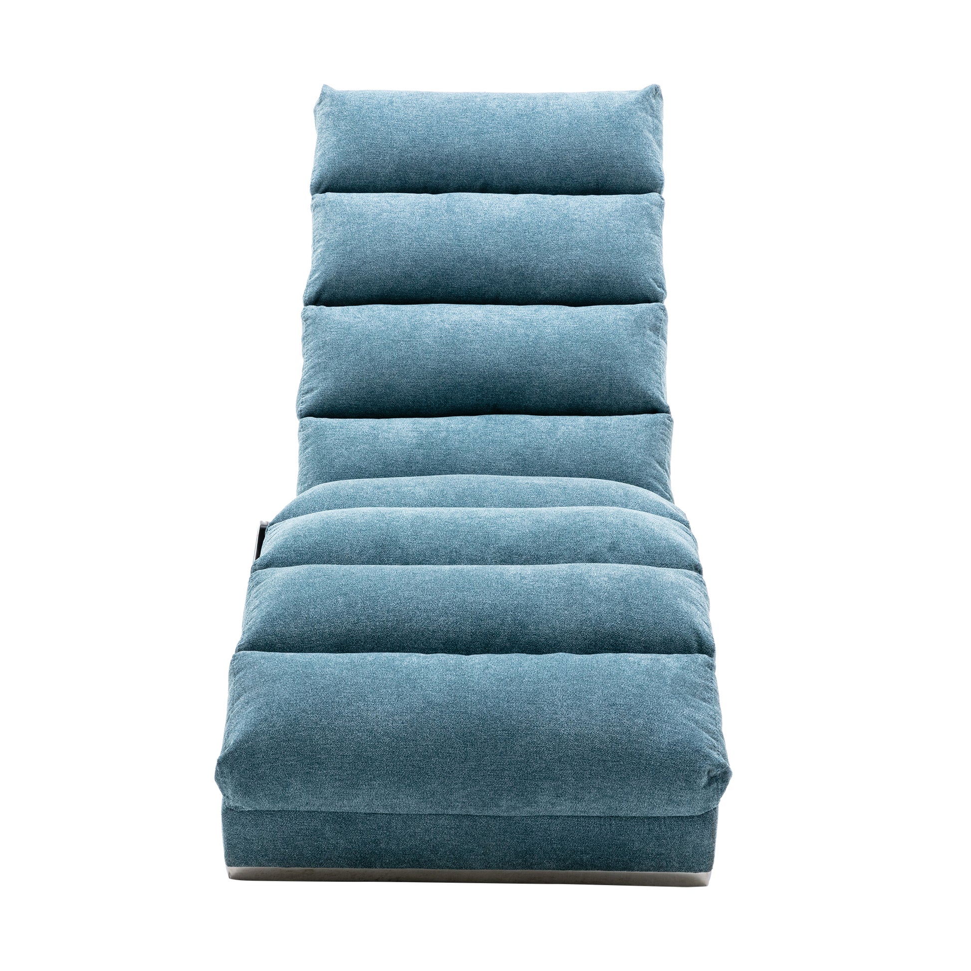Coolmore Linen Massage Chaise Lounge Indoor With Remote Control,Ergonomic Electric Massage Long Lounger With 5 Modes For Office, Living Room,Bedroom Blue Blue Foam Linen
