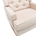 Coolmore Living Room Comfortable Rocking Chair Accent Chair Beige Polyester