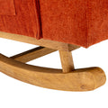Coolmore Living Room Comfortable Rocking Chair Accent Chair Orange Polyester