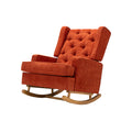 Coolmore Living Room Comfortable Rocking Chair Accent Chair Orange Polyester