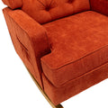 Coolmore Living Room Comfortable Rocking Chair Accent Chair Orange Polyester
