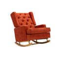 Coolmore Living Room Comfortable Rocking Chair Accent Chair Orange Polyester