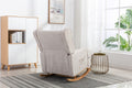 Coolmore Living Room Comfortable Rocking Chair Accent Chair Beige Polyester