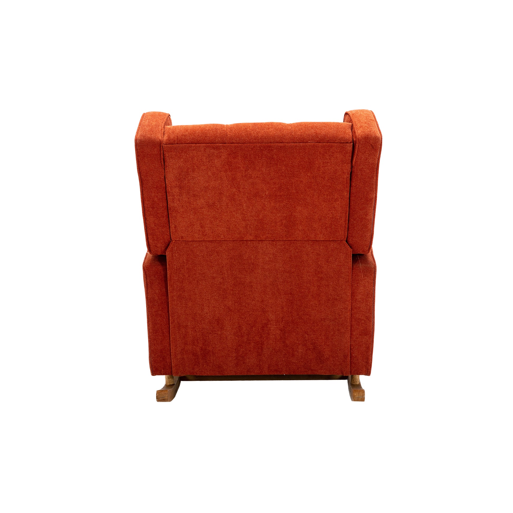 Coolmore Living Room Comfortable Rocking Chair Accent Chair Orange Polyester