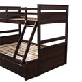 Twin Over Full Bunk Bed With Storage Espresso Old Sku :Lp000022Aap Twin Espresso Solid Wood