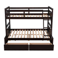 Twin Over Full Bunk Bed With Storage Espresso Old Sku :Lp000022Aap Twin Espresso Solid Wood