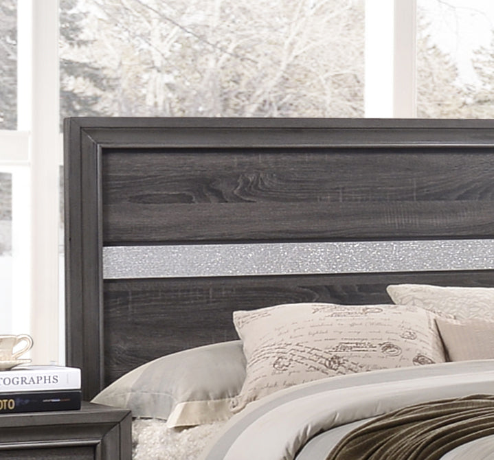 Matrix Traditional Queen 4 Piece Storage Bedroom Set Made With Wood In Gray Box Spring Not Required Queen Grey Wood 4 Piece Set Bedroom Bed Included,Dresser Included,Mirror Included,Nightstand Included Traditional Solid Wood Mdf Tufted Wood