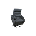 Liyasi Electric Power Lift Recliner Chair With Massage And Heat For Elderly, 3 Positions, 2 Side Pockets, Cup Holders, Usb Charge Ports, High End Quality Cloth Power Reclining Chair For Living Room. Dark Gray Foam Fabric