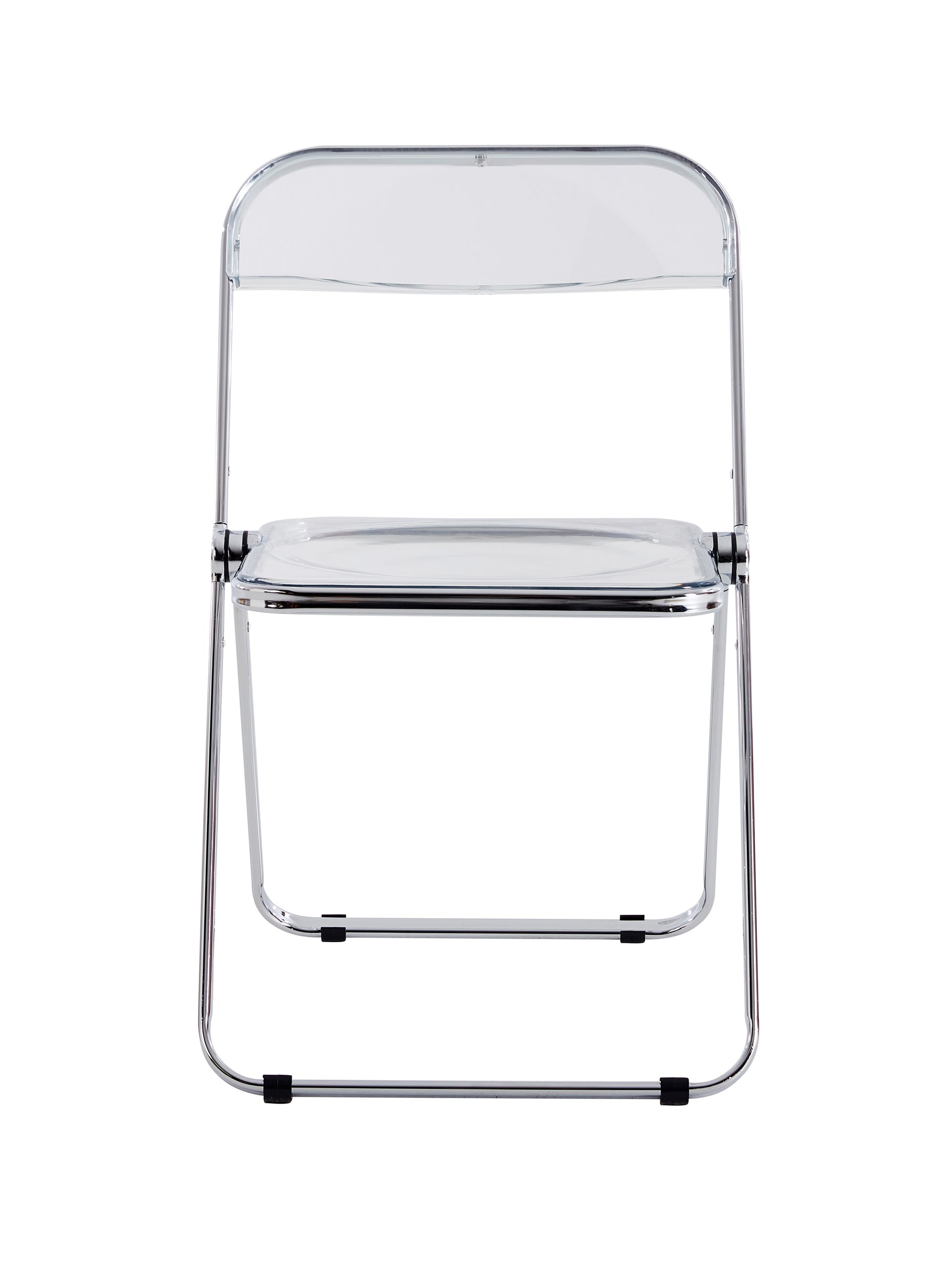 White Clear Transparent Folding Chair Office Chair Meeting Chair Dinning Chair Coffee Store Chair Set Of 2 Plastic Living Room Seat Zdy Bai 2 White Steel