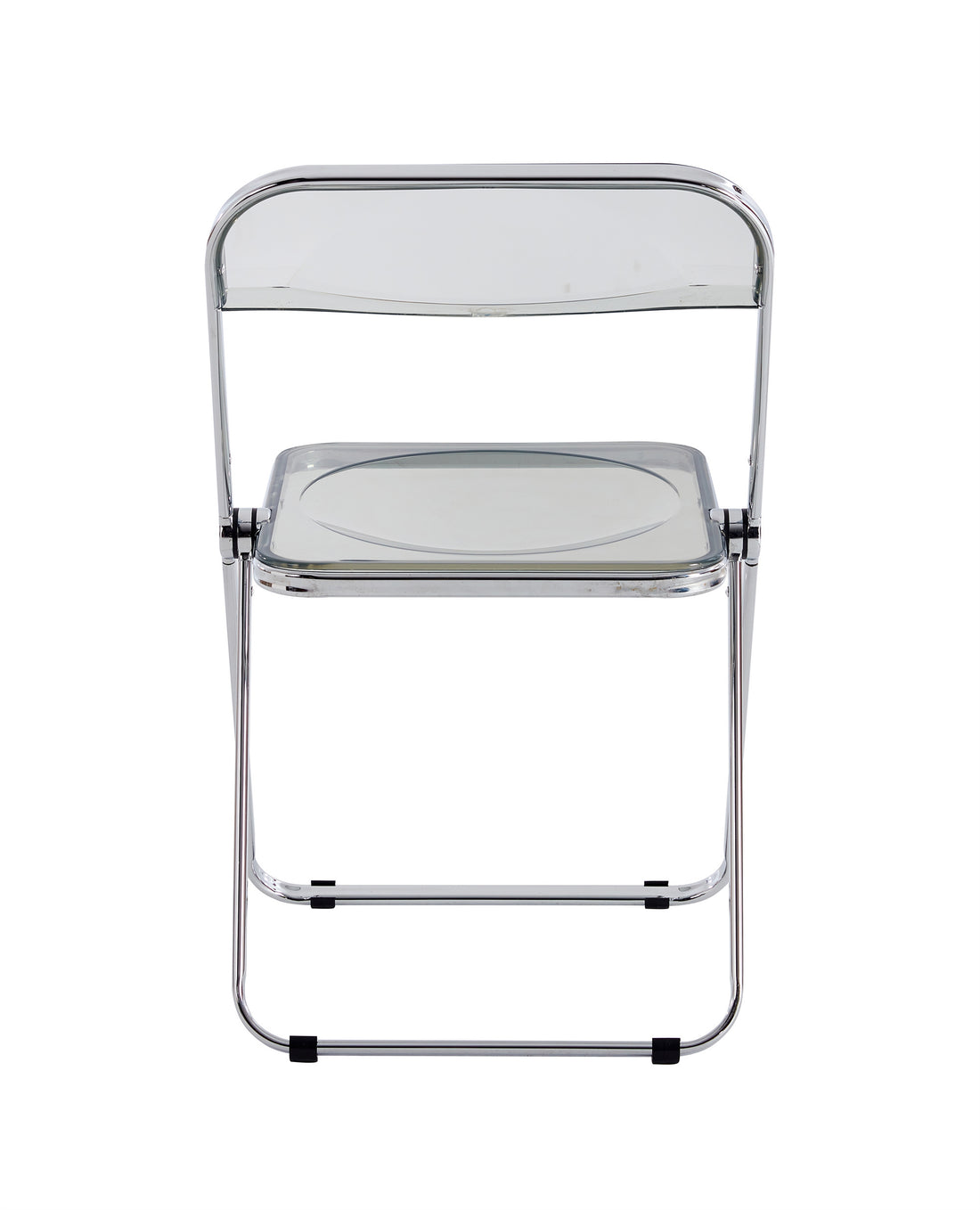 Gray Clear Transparent Folding Chair Chair Pc Plastic Living Room Seat Zdy Hui 2 Gray Steel