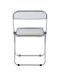 Gray Clear Transparent Folding Chair Chair Pc Plastic Living Room Seat Zdy Hui 4 Gray Steel