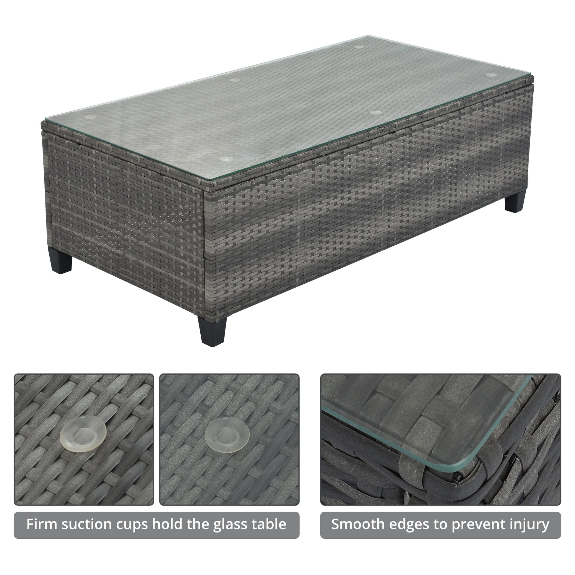 8 Pieces Outdoor Wicker Round Sofa Set, Half Moon Sectional Sets All Weather, Curved Sofa Set With Rectangular Coffee Table, Pe Rattan Water Resistant And Uv Protected, Movable Cushion, Beige Yes Complete Patio Set Beige Garden & Outdoor Wicker