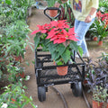 Wagon Cart Garden Cart Trucks Make It Easier To Transport Firewood Tc1840Bkg Black Metal