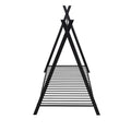 House Bed Tent Bed Frame Twin Size Metal Floor Play House Bed With Slat For Kids Girls Boysno Box Spring Needed Black Black Metal