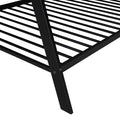 House Bed Tent Bed Frame Twin Size Metal Floor Play House Bed With Slat For Kids Girls Boysno Box Spring Needed Black Black Metal