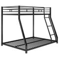 Metal Floor Bunk Bed, Twin Over Full,Black Old Sku:Mf193244Aab Black Metal