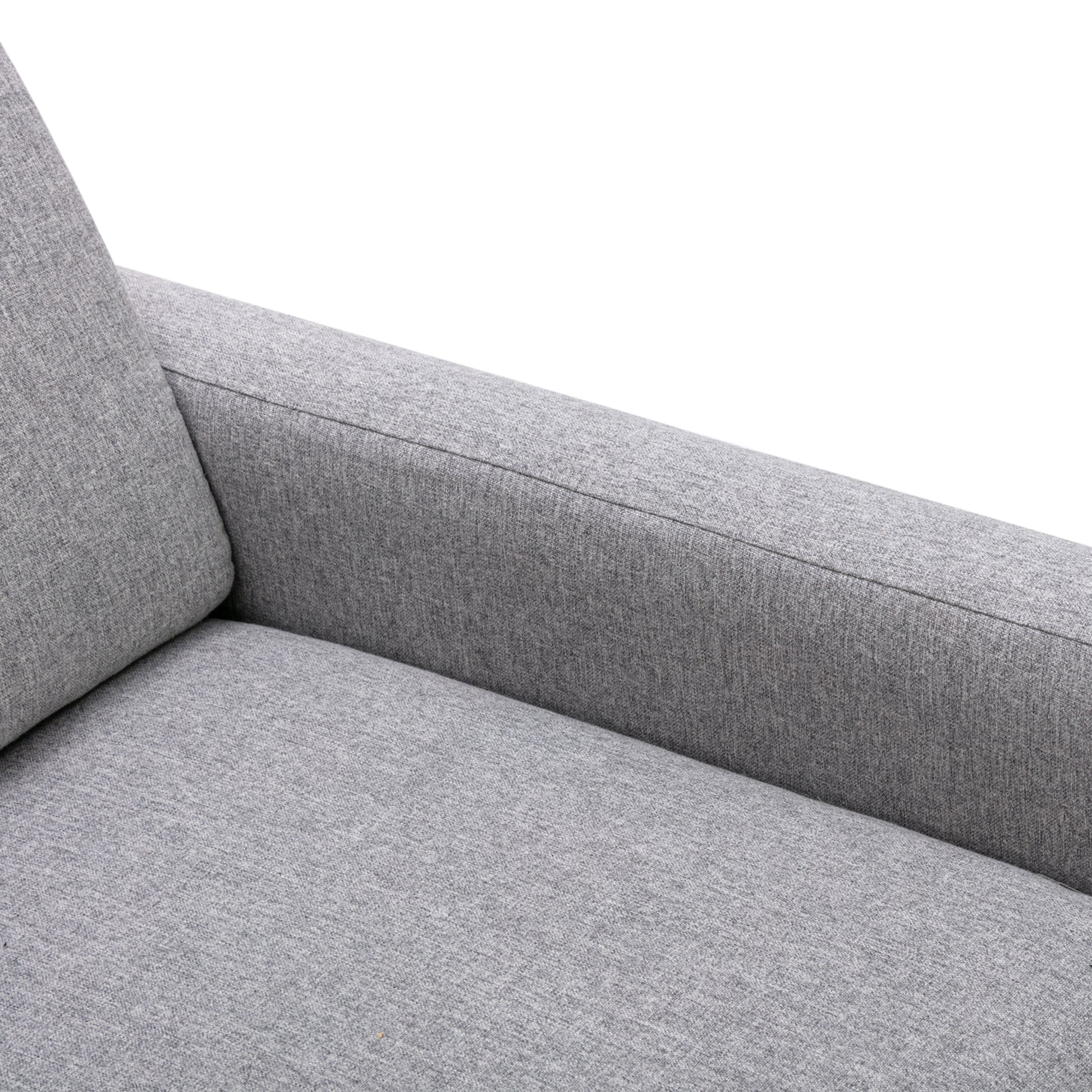 Wood Framed Upholstered Recliner Chair Adjustable Home Theater Seating With Thick Seat Cushion And Backrest Modern Living Room Recliners, Gray Old Sku:Pp289527Aae Gray Linen