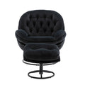 Accent Chair Tv Chair Living Room Chair With Ottoman Black Black Foam Upholstered