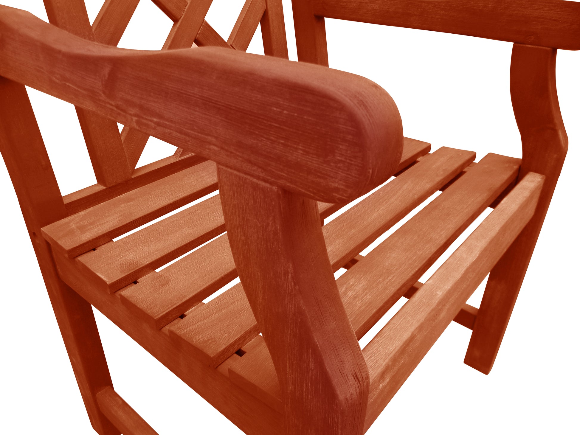 Malibu Outdoor Garden Armchair Brown Solid Wood