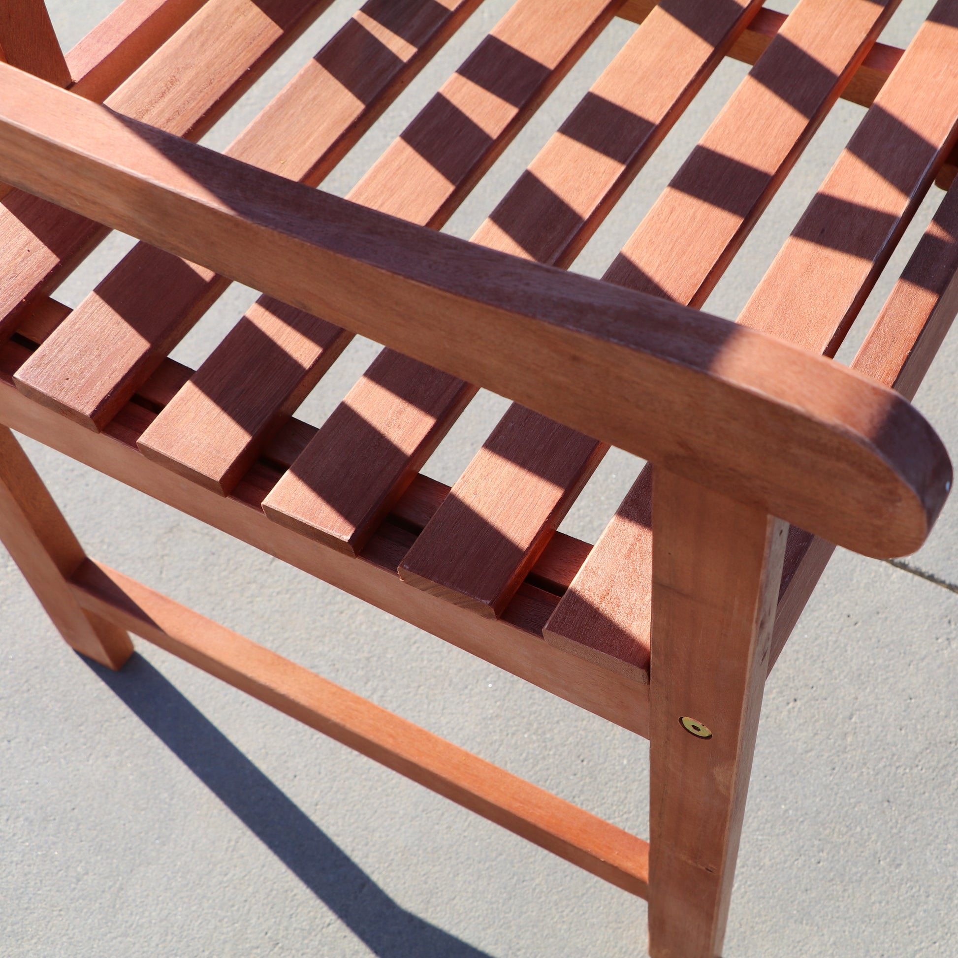 Malibu Outdoor Garden Armchair Brown Solid Wood