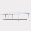 10X30' Wedding Party Canopy Tent Outdoor Gazebo With 5 Removable Sidewalls White Metal