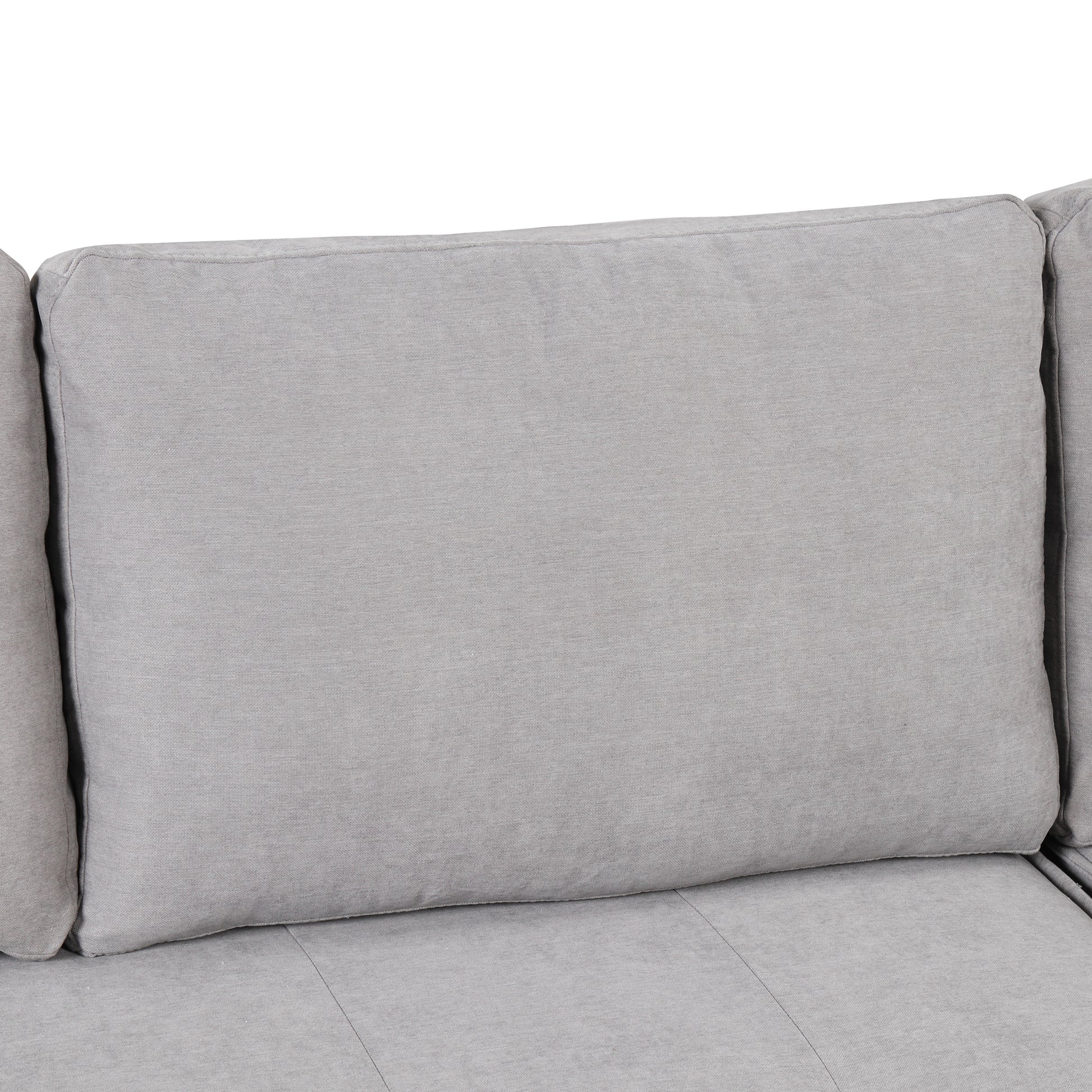 104.5" Pull Out Sleeper Sofa Reversible L Shape 3 Seat Sectional Couch With Storage Chaise And 2 Stools For Living Room Furniture Set,Gray Gray Foam Linen 3 Seat