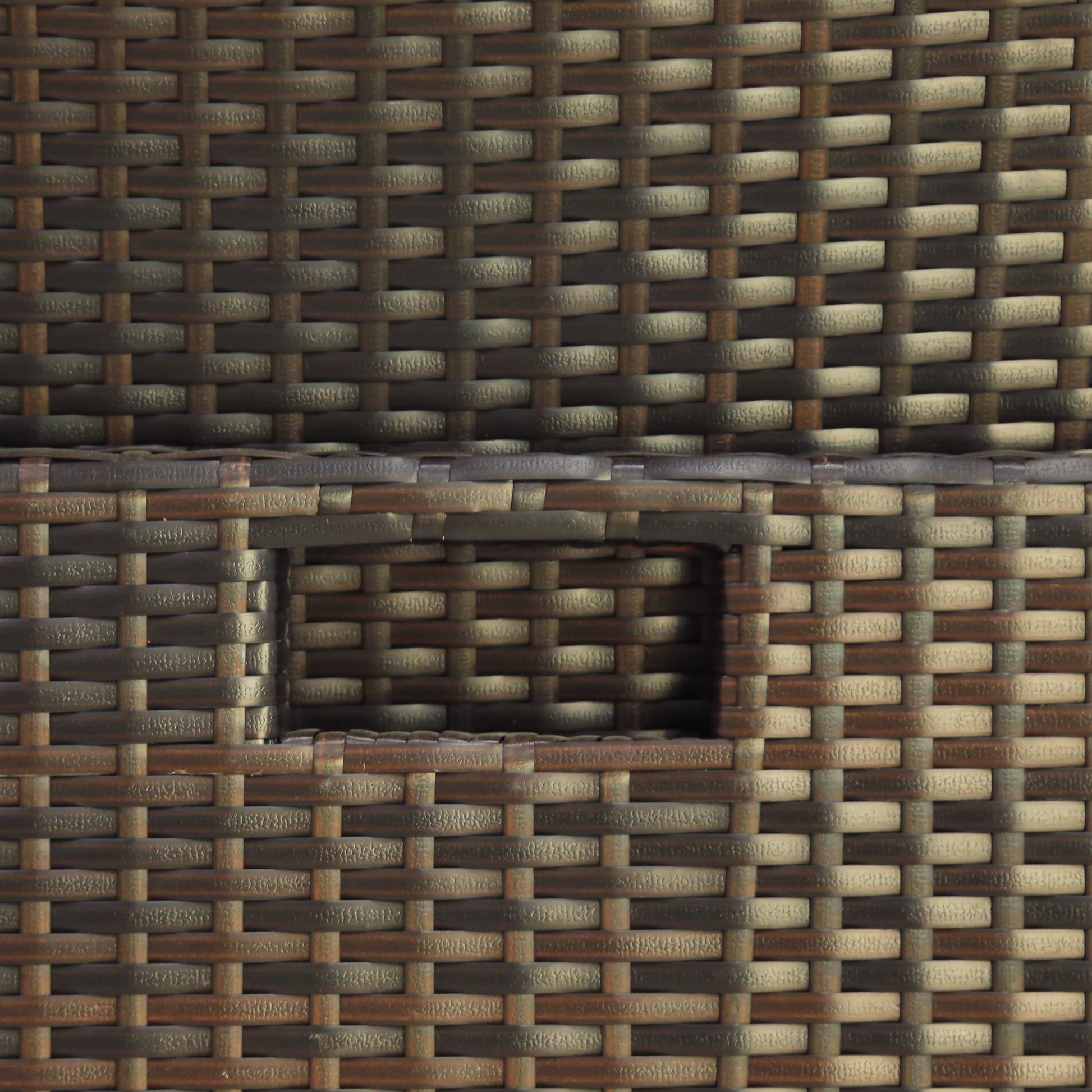 11 Piece Patio All Weather Pe Wicker Dining Table Set With Wood Tabletop For 10, Brown Rattan Beige Cushion Yes Complete Patio Set Brown Water Resistant Frame Water Resistant Cushion Garden & Outdoor Casual Complete Patio Sets Foam Rattan