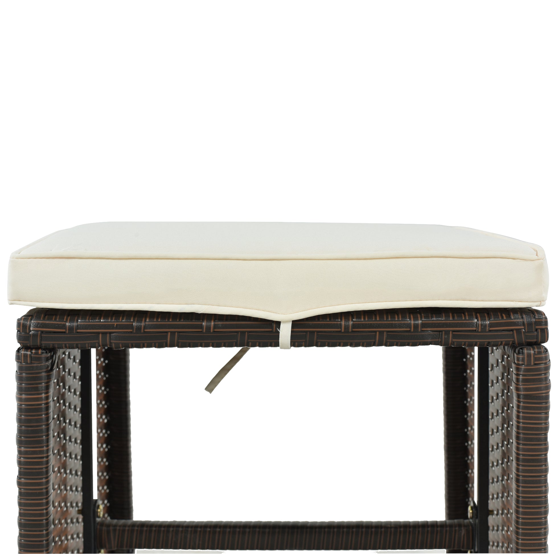 11 Piece Patio All Weather Pe Wicker Dining Table Set With Wood Tabletop For 10, Brown Rattan Beige Cushion Yes Complete Patio Set Brown Water Resistant Frame Water Resistant Cushion Garden & Outdoor Casual Complete Patio Sets Foam Rattan