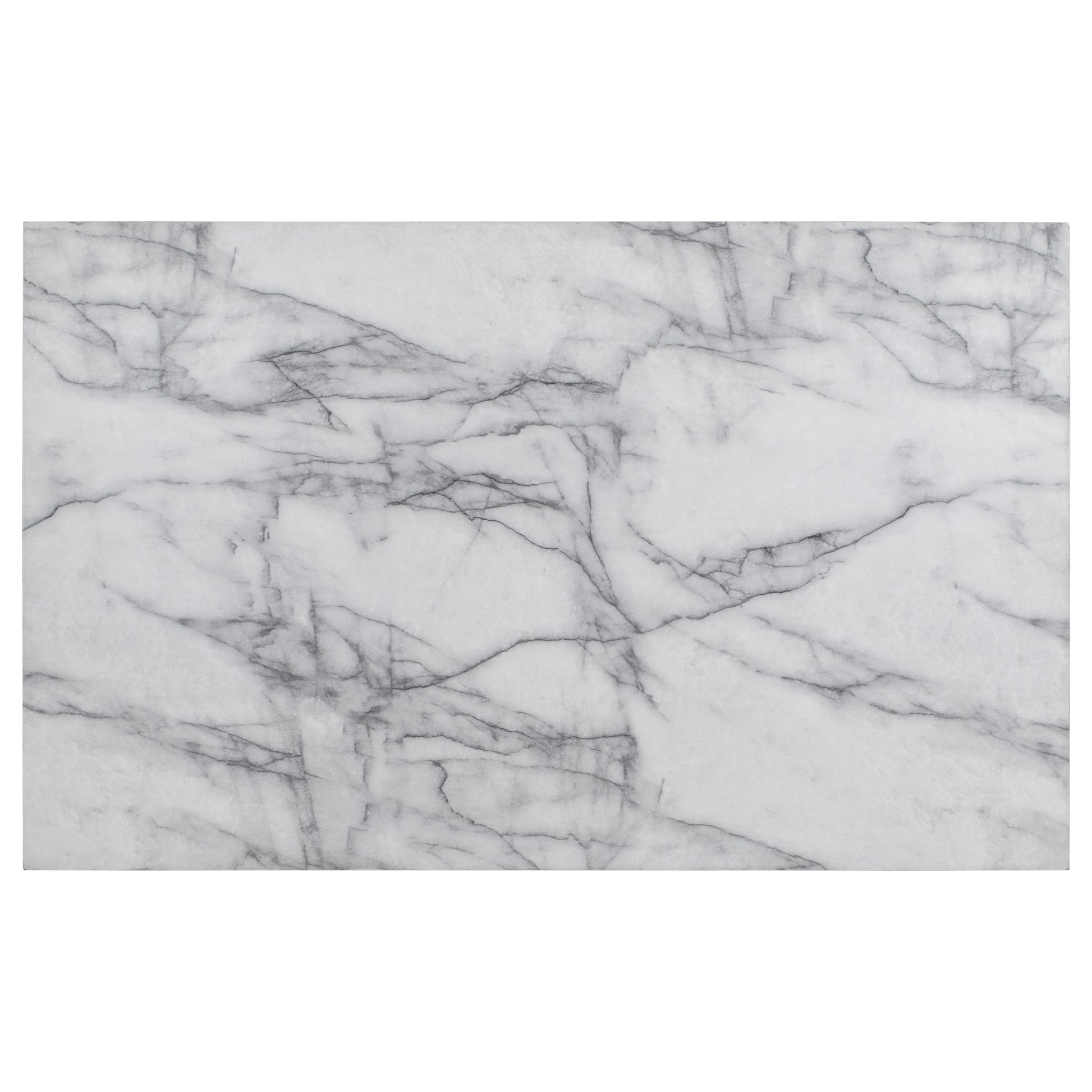 Modern Style 6 Piece Dining Table With 4 Chairs & 1 Bench, Table With Marbled Veneers Tabletop And V Shaped Table Legs White White Solid Wood