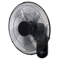 Simple Deluxe 18 Blade Wall Mount Fan, 5 Blades Adjustable 3 Speed Wall Mount Fan For Indoor, Home, Office And College Dorm Use, 90 Degree Horizontal Oscillating, 4 Hours Timer, Black, 1 Pack Black