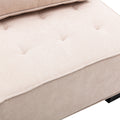 Coolmore Modern Upholstered Chair Leisure Sofa Lazy Sofa Plastic Legs And Pillow Removable Armless Accent Chair For Living Room,Bedroom,Office Beige Linen Beige Foam Linen