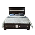Matrix Traditional Style King 4 Pc Storage Bedroom Set Made With Wood In Black Box Spring Not Required King Black Wood 4 Piece Set Bedroom Bed Included,Dresser Included,Mirror Included,Nightstand Included Traditional Solid Wood Mdf Tufted Wood