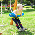 Wooden Swing Set With Slide, Outdoor Playset Backyard Activity Playground Climb Swing Outdoor Play Structure For Toddlers, Ready To Assemble Wooden Swing N Slide Set Kids Climbers Natural Solid Wood