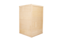 Two Persons Hemlock Far Infrared Corner Indoor Sauna Room Natural Wood Wood Stainless Steel Glass