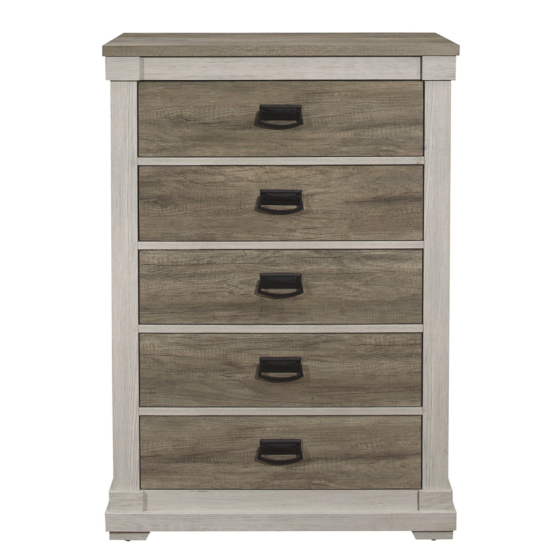 Transitional 1Pc Chest With Storage Drawers Classic Shape Two Tone Look Bedroom Furniture Multicolor Bedroom Wood
