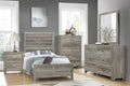 Transitional Aesthetic Weathered Gray Finish Chest With Drawers Storage Wood Veneer Rusticated Style Bedroom Furniture Gray Bedroom Wood
