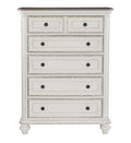 Traditional Design 1Pc Chest Of Drawers Storage Dark Finished Knobs Wooden Bedroom Furniture Antique White Bedroom Wood