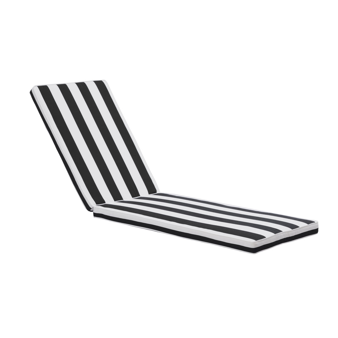 1Pcsoutdoor Lounge Chair Cushion Replacement Patio Funiture Seat Cushion Chaise Lounge Cushion Black White Stripe Black White Polyester