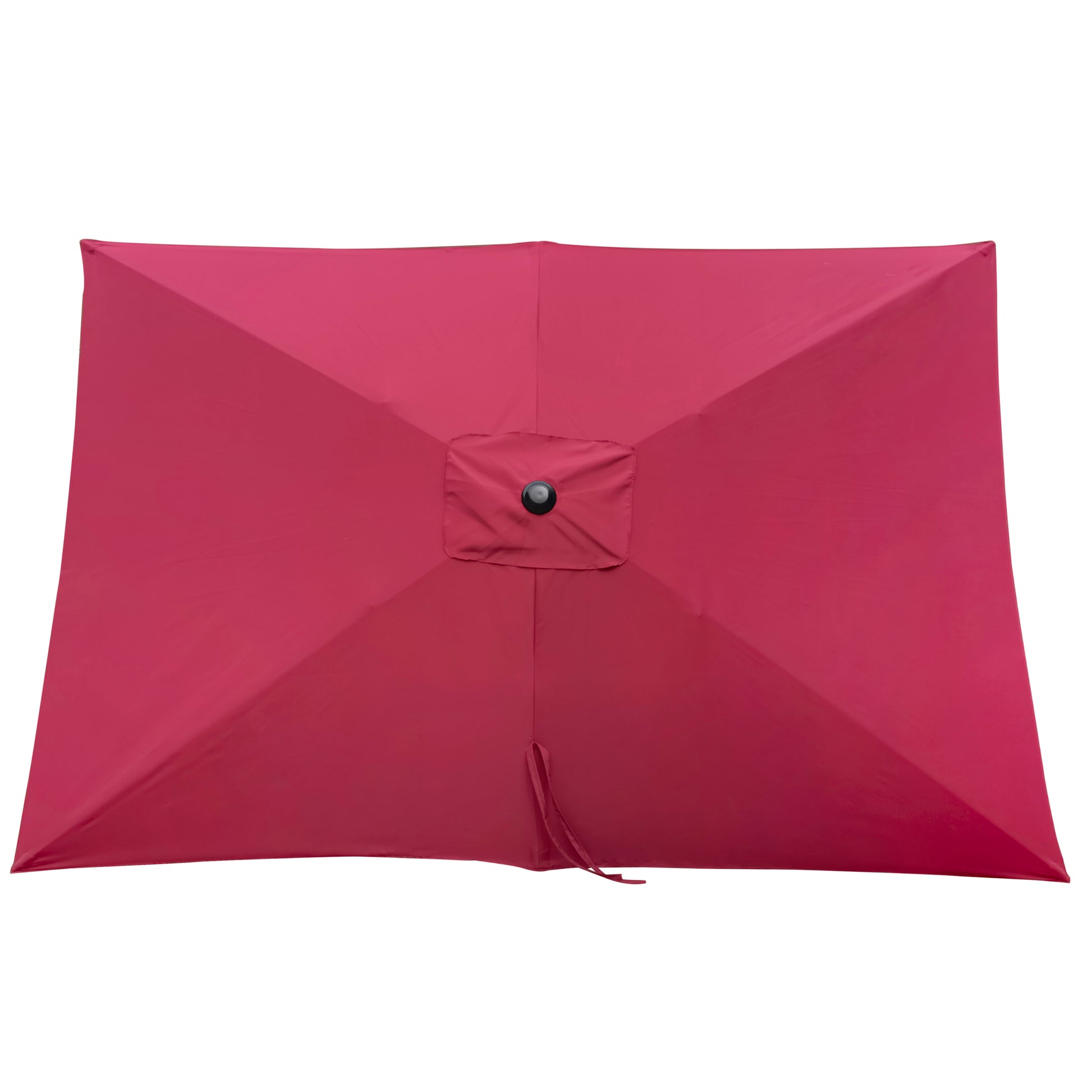 6 X 9Ft Patio Umbrella Outdoor Waterproof Umbrella With Crank And Push Button Tilt Without Flap For Garden Backyard Pool Swimming Pool Market Burgundy Steel